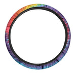 Colorful Hippie Tie Dye Print Car Steering Wheel Cover
