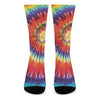 Colorful Hippie Tie Dye Print Crew Socks