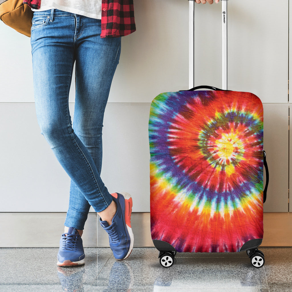Colorful Hippie Tie Dye Print Luggage Cover