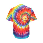 Colorful Hippie Tie Dye Print Men's Baseball Jersey