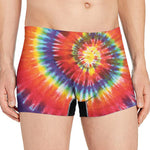 Colorful Hippie Tie Dye Print Men's Boxer Briefs