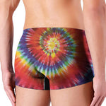 Colorful Hippie Tie Dye Print Men's Boxer Briefs