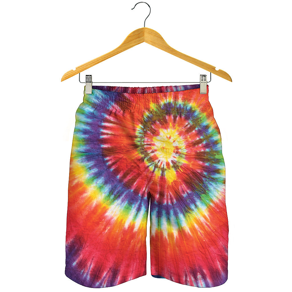 Colorful Hippie Tie Dye Print Men's Shorts
