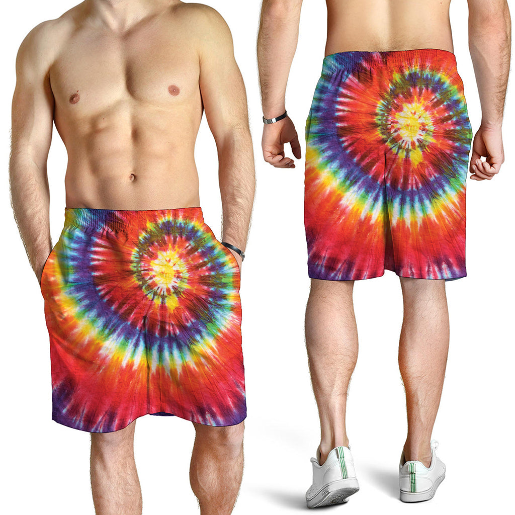Colorful Hippie Tie Dye Print Men's Shorts