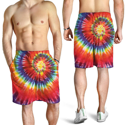Colorful Hippie Tie Dye Print Men's Shorts