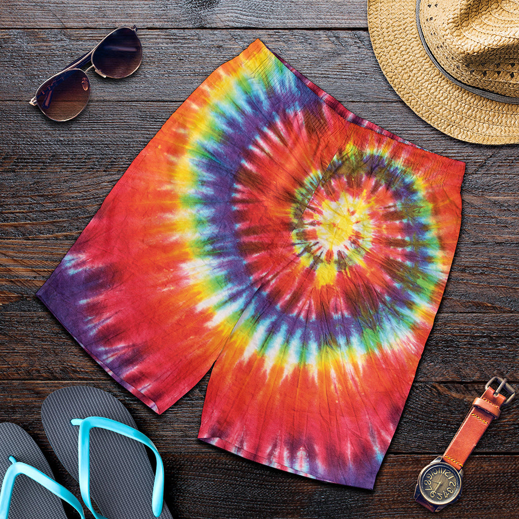 Colorful Hippie Tie Dye Print Men's Shorts