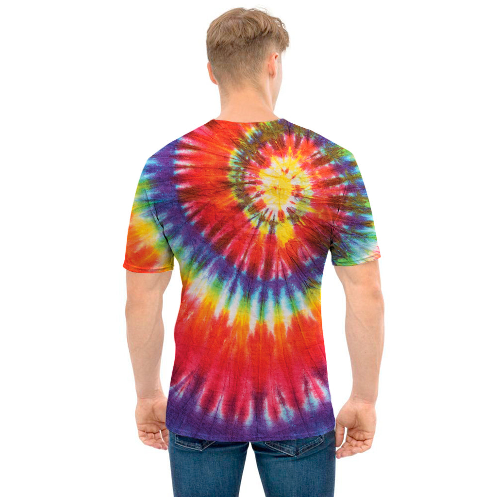 Colorful Hippie Tie Dye Print Men's T-Shirt