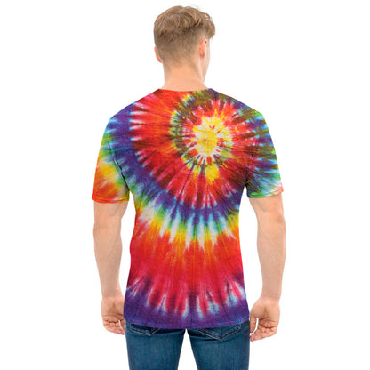 Colorful Hippie Tie Dye Print Men's T-Shirt