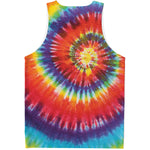 Colorful Hippie Tie Dye Print Men's Tank Top