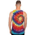 Colorful Hippie Tie Dye Print Men's Tank Top