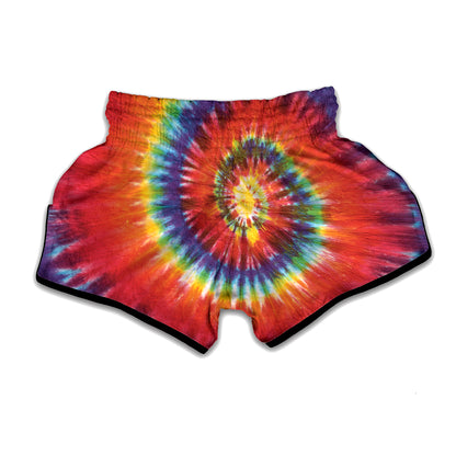 Colorful Hippie Tie Dye Print Muay Thai Boxing Shorts