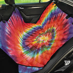 Colorful Hippie Tie Dye Print Pet Car Back Seat Cover
