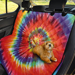 Colorful Hippie Tie Dye Print Pet Car Back Seat Cover
