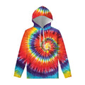 Colorful Hippie Tie Dye Print Pullover Hoodie