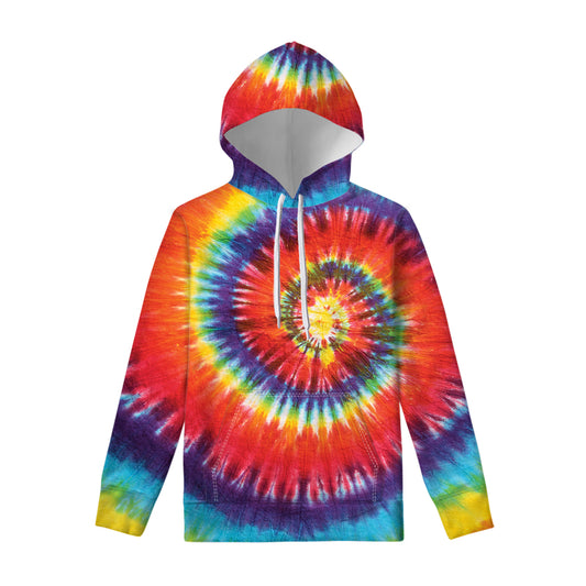 Colorful Hippie Tie Dye Print Pullover Hoodie