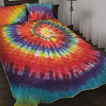 Colorful Hippie Tie Dye Print Quilt Bed Set