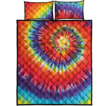 Colorful Hippie Tie Dye Print Quilt Bed Set