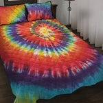 Colorful Hippie Tie Dye Print Quilt Bed Set