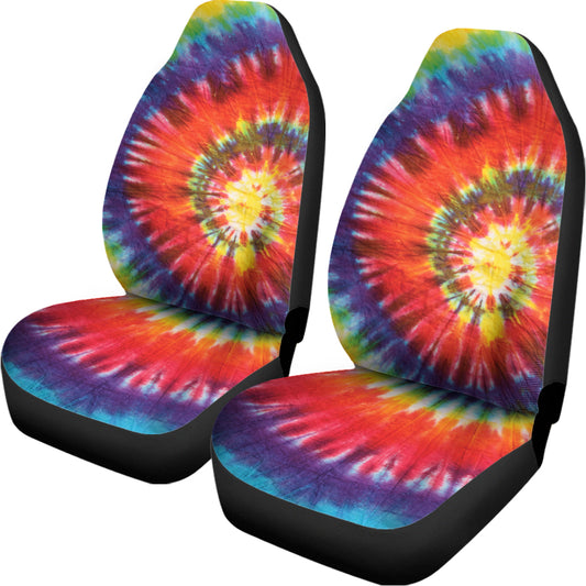 Colorful Hippie Tie Dye Print Universal Fit Car Seat Covers