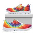 Colorful Hippie Tie Dye Print White Running Shoes
