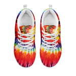 Colorful Hippie Tie Dye Print White Sneakers