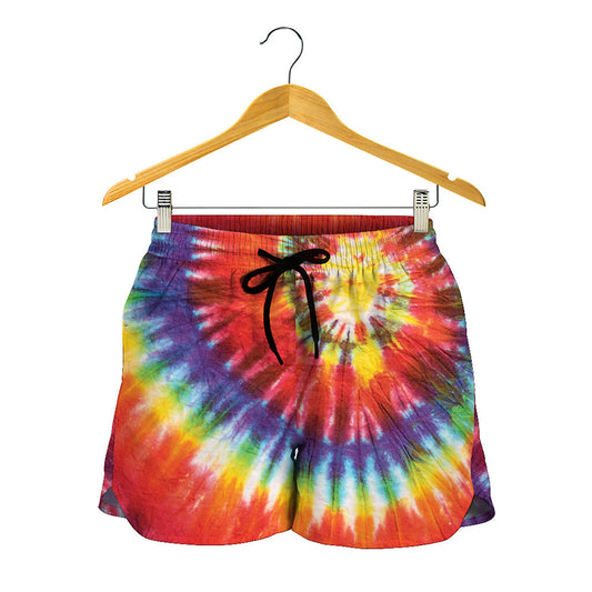 Colorful Hippie Tie Dye Print Women's Shorts