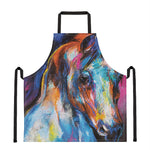 Colorful Horse Painting Print Apron