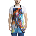 Colorful Horse Painting Print Apron