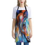 Colorful Horse Painting Print Apron