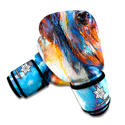 Colorful Horse Painting Print Boxing Gloves