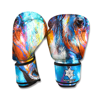 Colorful Horse Painting Print Boxing Gloves