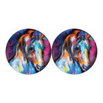 Colorful Horse Painting Print Car Coasters