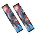 Colorful Horse Painting Print Car Seat Belt Covers