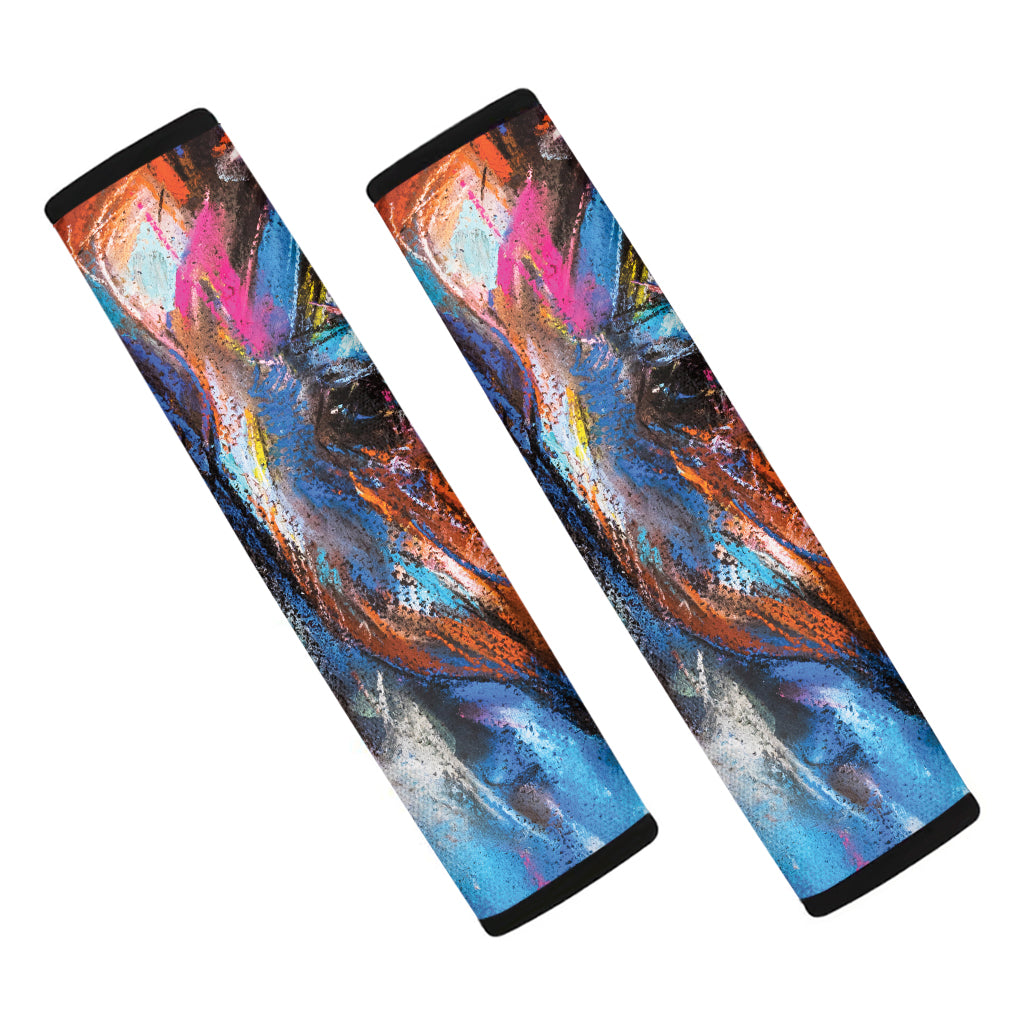 Colorful Horse Painting Print Car Seat Belt Covers