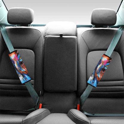 Colorful Horse Painting Print Car Seat Belt Covers