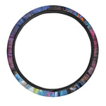 Colorful Horse Painting Print Car Steering Wheel Cover