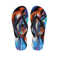 Colorful Horse Painting Print Flip Flops