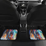 Colorful Horse Painting Print Front and Back Car Floor Mats