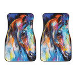 Colorful Horse Painting Print Front Car Floor Mats