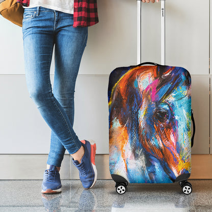 Colorful Horse Painting Print Luggage Cover