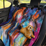 Colorful Horse Painting Print Pet Car Back Seat Cover