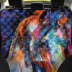 Colorful Horse Painting Print Pet Car Back Seat Cover