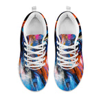 Colorful Horse Painting Print White Sneakers