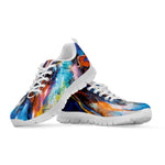 Colorful Horse Painting Print White Sneakers