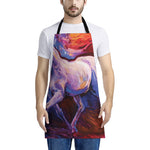 Colorful Horse Portrait Print Apron