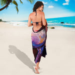 Colorful Horse Portrait Print Beach Sarong Wrap