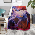 Colorful Horse Portrait Print Blanket