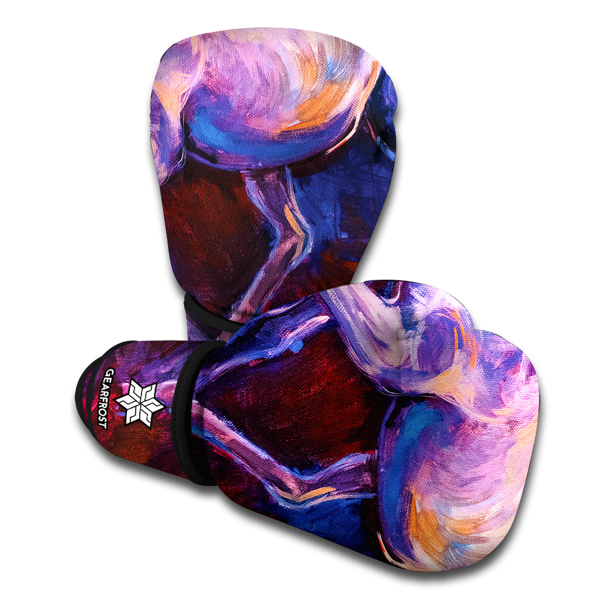 Colorful Horse Portrait Print Boxing Gloves