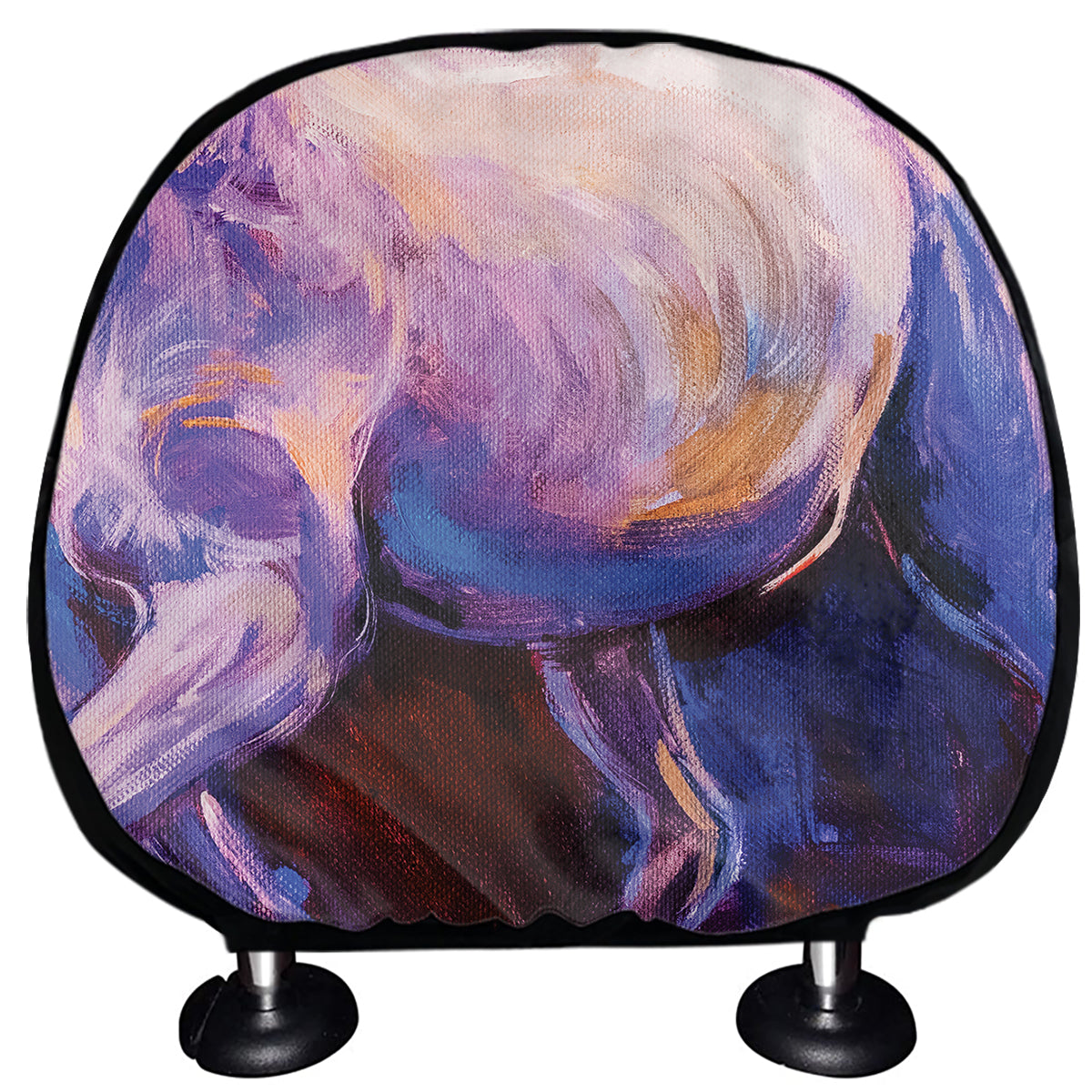 Colorful Horse Portrait Print Car Headrest Covers
