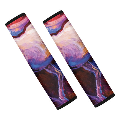 Colorful Horse Portrait Print Car Seat Belt Covers